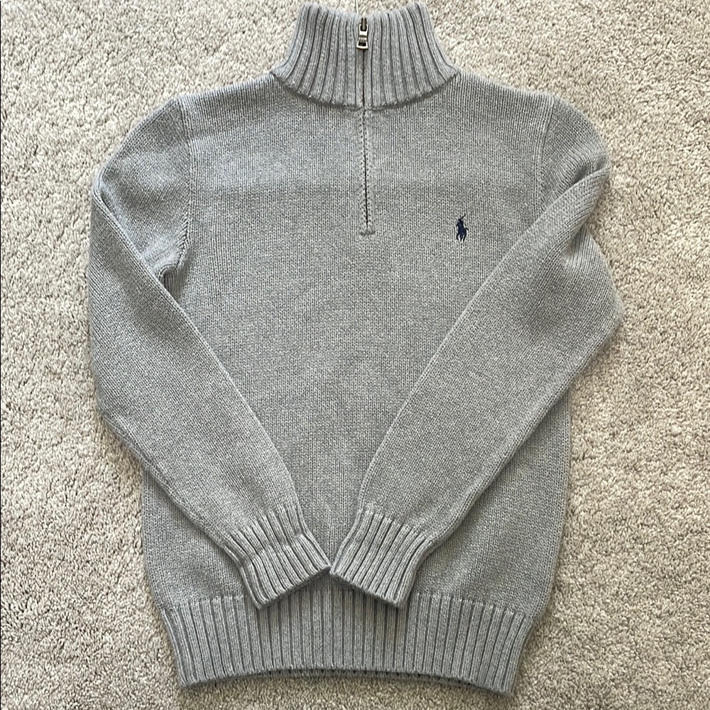Polo by Ralph Lauren Gray Zip Up Sweater